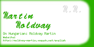 martin moldvay business card